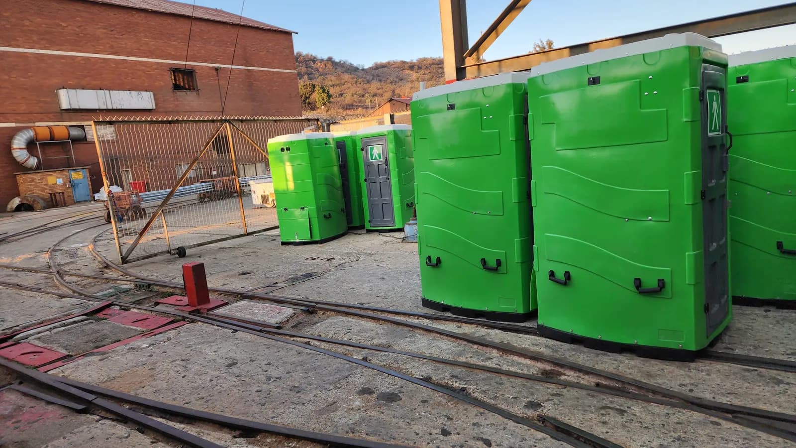 Units placed on a working site