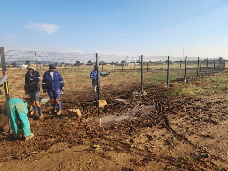 Fence line going in